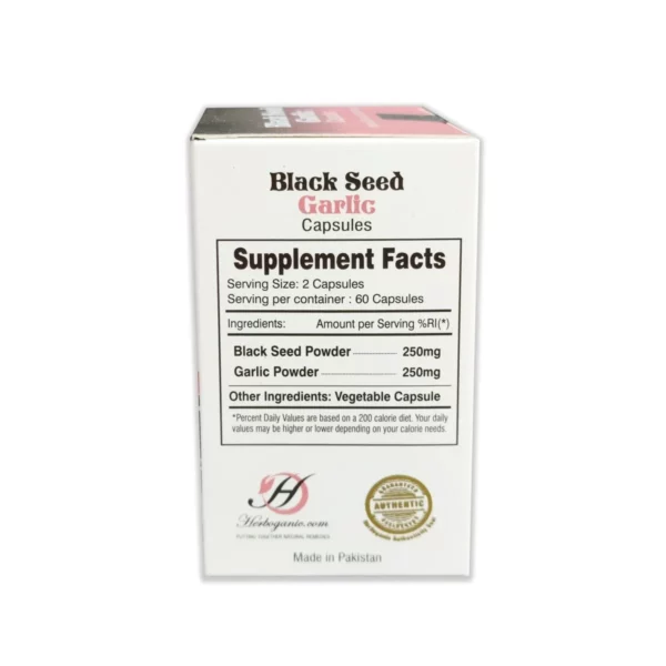 Black Seed & Garlic Capsules – 60 Pack - Image 2