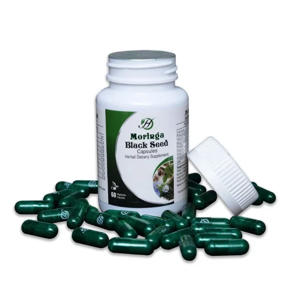 Moringa Black Seed Capsules Blister Pack| For Stomach , Bones and Brain Health |100% Vegan Moringa Black Seed Capsules for PCOS Support – 60 Pack - Image 3
