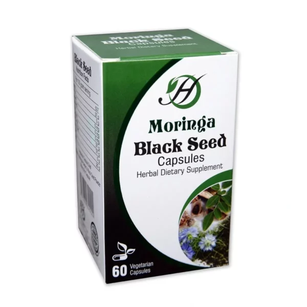 Moringa Black Seed Capsules Blister Pack| For Stomach , Bones and Brain Health |100% Vegan Moringa Black Seed Capsules for PCOS Support – 60 Pack - Image 2
