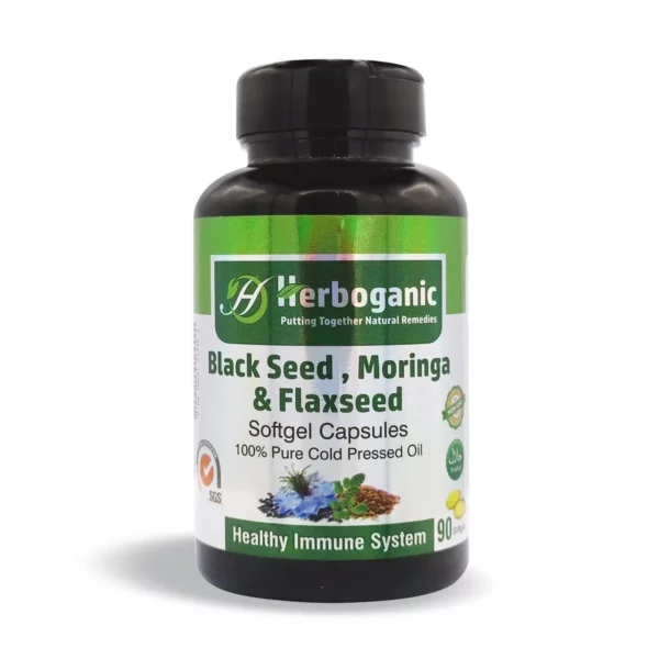 Black Seed, Moringa & Flaxseed Softgel Capsules – 90 Pack