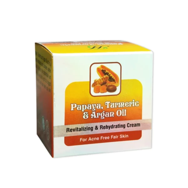 Papaya, Turmeric & Argan Oil Revitalizing & Rehydrating Cream - 50g - Image 2